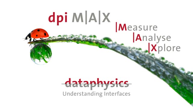 The clearly structured user interface of the dpiMAX software guides the user through all measurement and evaluation processes.